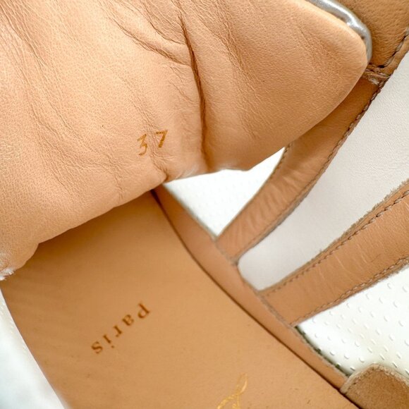 Christian Louboutin Sosoxy Spike Donna Sneakers Size 37 US 7 Mesh High Top White - Picture 14 of 15